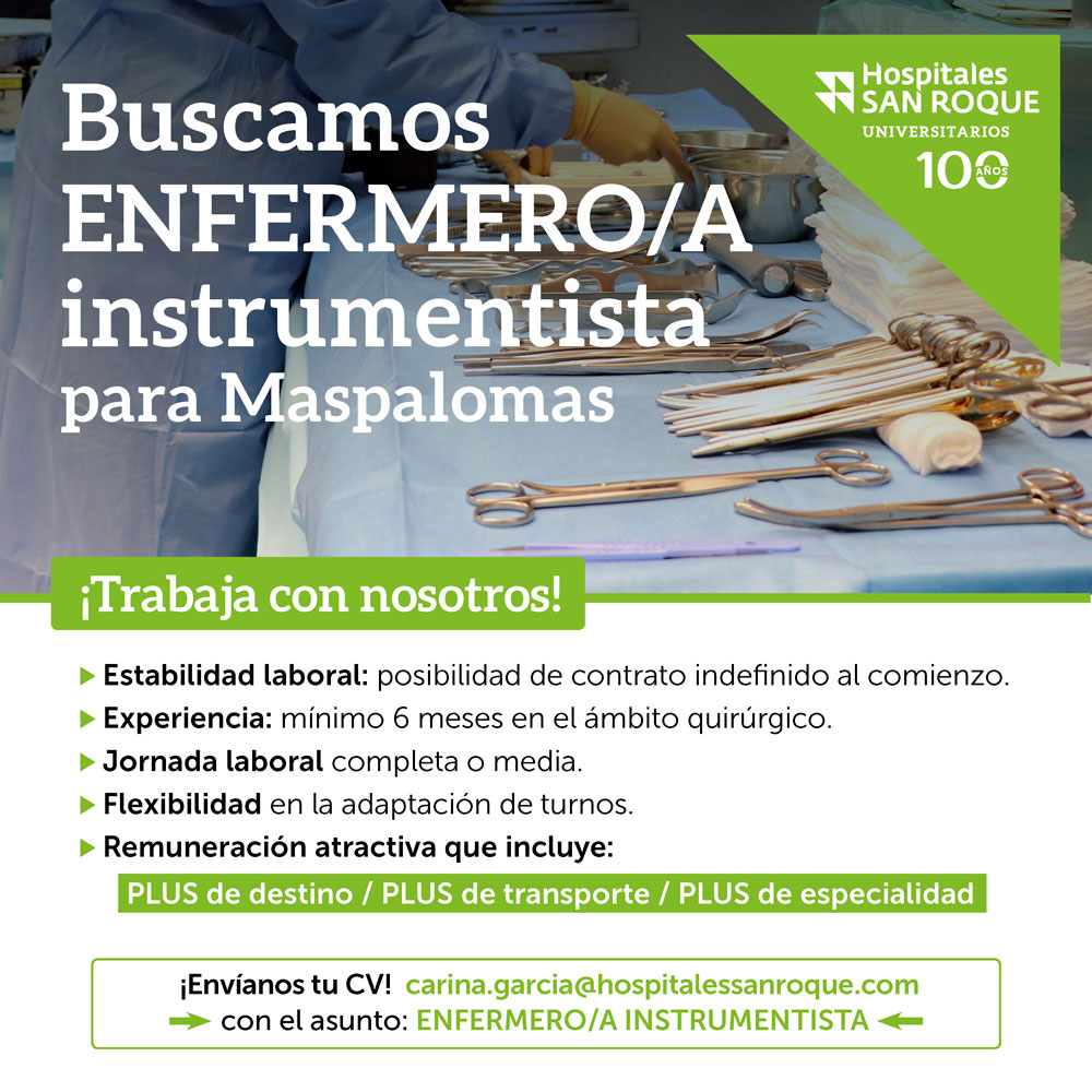 Retrato Especializarse marido Empleo: Enfermeros Instrumentista en Las Palmas – Colegio Oficial de Enfermeros Retrato Especializarse marido Empleo: Enfermeros Instrumentista en Las Palmas – Colegio Oficial de Enfermeros